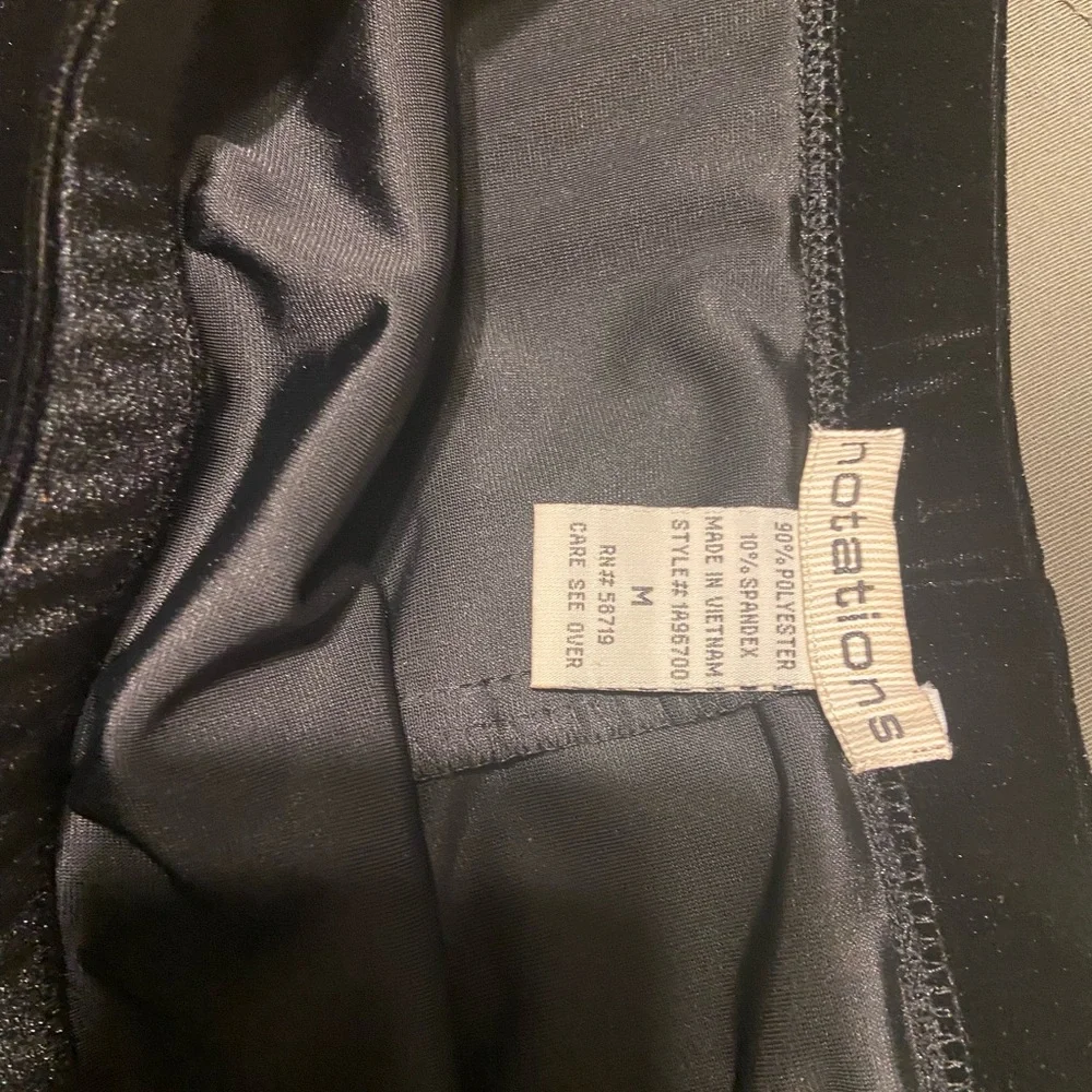 Notations Size Medium Elegant Black Velvet Skirt